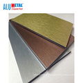 gold brushed aluminium composite panel acp sheet dibond in shanghai